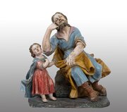 Sculpture Depicting Saint Joseph With The Child. 