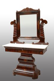 Smith Mahogany Dressing Table. 19th Century Italy.