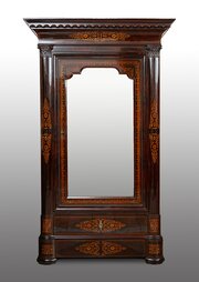 Smith Mahogany Wardrobe. 19th Century Italy.