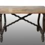 Solid walnut refectory table. Italy, 18th century.