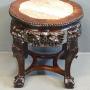 Chinese Rosewood Marble Top Stand.
