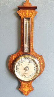Edwardian Aneroid Rosewood Barometer.