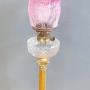 Victorian Oil Lamp with Ruby Shade