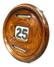 Oak Art Deco Perpetual Calendar Wall Hanging