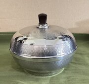  Art Deco Sterling Silver & Bakelite Powder Bowl