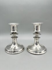 2 X Edwardian Silver Candlesticks, Mappin & Webb