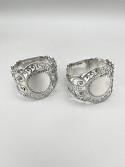 2 X Edwardian Silver Napkin Rings, Sheffield, 1904