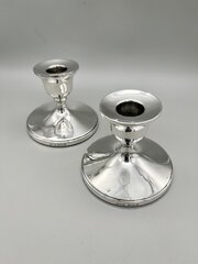 2 X George VI Silver Candlesticks, H C Davis, 1951
