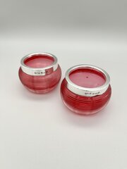 2 X George V Ruby Glass Match Strikers, Bham 1921