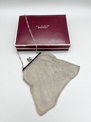 Art Deco Silver & Enamel Mesh Purse, C.1920s/30s
