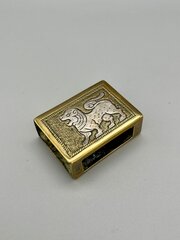 Early 20th C. Brass Matchbox Holder, C.1900s-30s