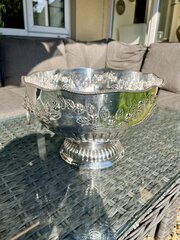 Early 20th C. Silver Plate Punch Bowl, C.1920s-50s