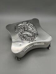Edwardian Silver Jewellery Box, Walker & Hall 1903