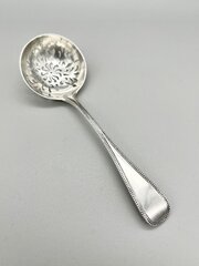 George II Silver Sifter Spoon, Ebenezer Coker 1753