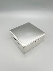 George V Silver Cigarette Box, Alex Clark Co, 1924