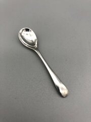 George V Silver Mustard Spoon, Walker & Hall, 1920