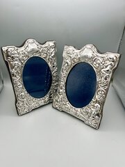 Pair Of Vintage Silver Photo Frames, D R & S, 1990