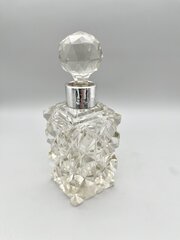 Victorian Cut Glass Scent Bottle, Birmingham, 1897