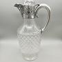 Victorian Cut Glass & Silver Claret Jug, 1895