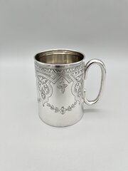 Victorian Silver Christening Mug, Birmingham, 1886