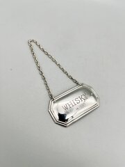 Vintage Silver Whisky Decanter Label Ray Hall 1988