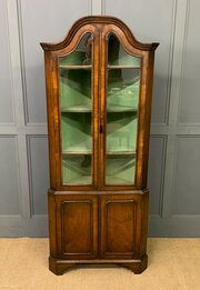 Burr Walnut Corner Cabinet