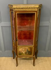 French Vernis Martin Mahogany Vitrine