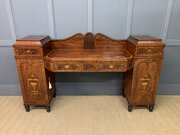 George III Inlaid Mahogany Pedestal Sideboard