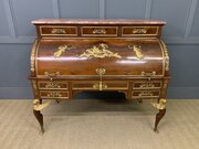 Large 19th C. French Empire Mahogany Cylinder Desk