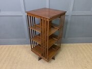 Large Sized 3 Tier Oak Revolving Bookcase