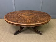 Large Sized Victorian Burr Walnut Coffee Table