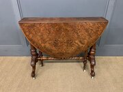 Large Victorian Burr Walnut Sutherland Table