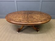Large Victorian Inlaid Burr Walnut Coffee Table