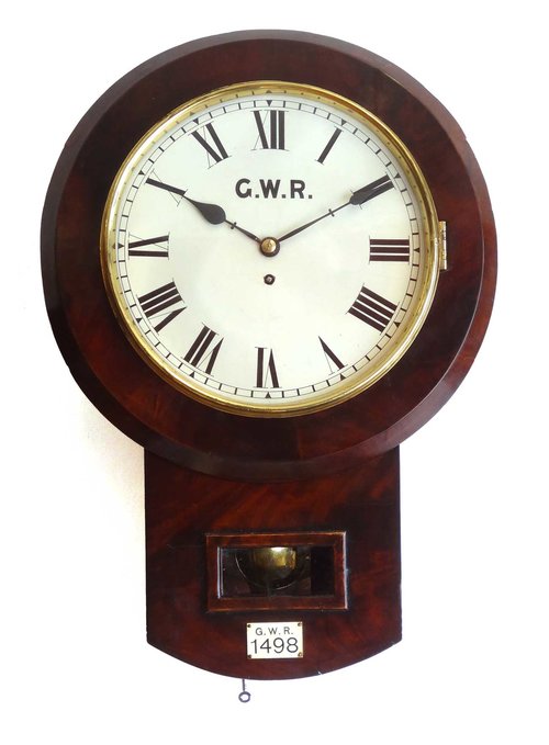 Antiques Atlas G.W.R. Drop Dial Fusee Wall Clock