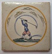 1920s Carter Poole Ceramic Tile By Edward Bawden