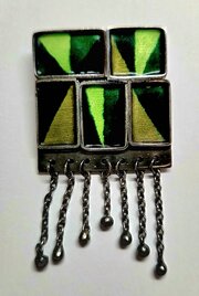 1973 Norman Grant Silver & Enamel Brooch 