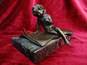 Ernest Justin Ferrand French Bronze Pixie.