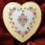 Vintage La Mode Enamel Heart Shaped Compact 