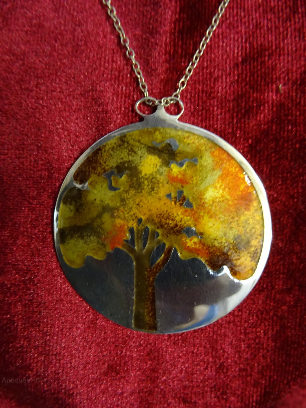 Antiques Atlas Vintage Norman Grant Silver & Enamel Pendant.