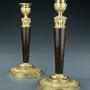 French Empire caryatid bronze candlesticks