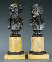 Grand Tour Busts Of Demosthene And Socrates
