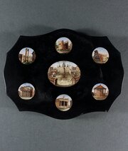 Micromosaic Paperweight With 7 Views Of Rome