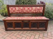 Gillows & Co Arts & Crafts Walnut Hall Settle