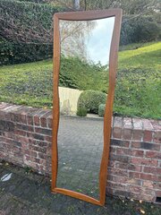 Large Mid Century Teak Wall Mirror