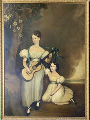 Pair Oil On Canvas Portraits Of Chandos-Pole Family