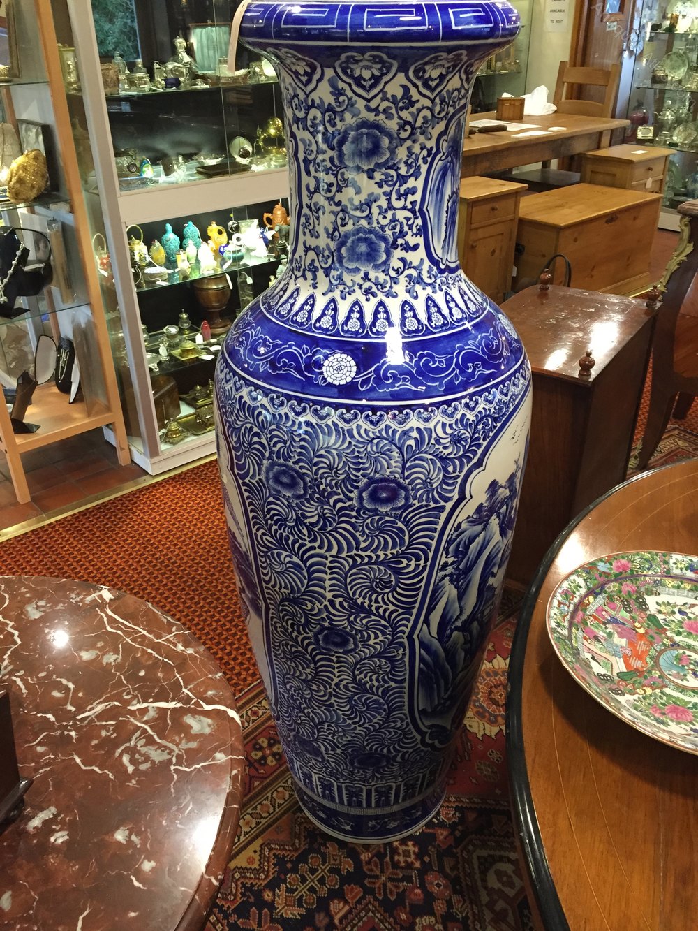 Antiques Atlas Very Large & Heavy Chinese Blue & White Vase