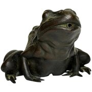 Italian Antique Bronze Frog Fountain Head Spout 