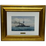 WW1 British Naval Watercolour HMS London