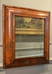 Beautiful William  Mary Walnut Cushion Mirror