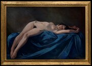 Eric Robertson - Large Nude Girl Oil On Canvas